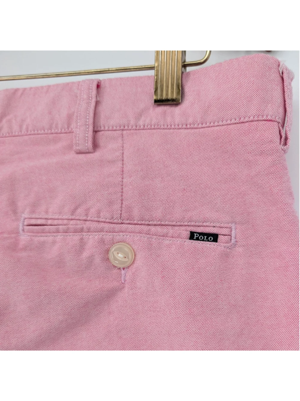 Polo Ralph Lauren Pink Oxford Chino Shorts Mens 36 10.75